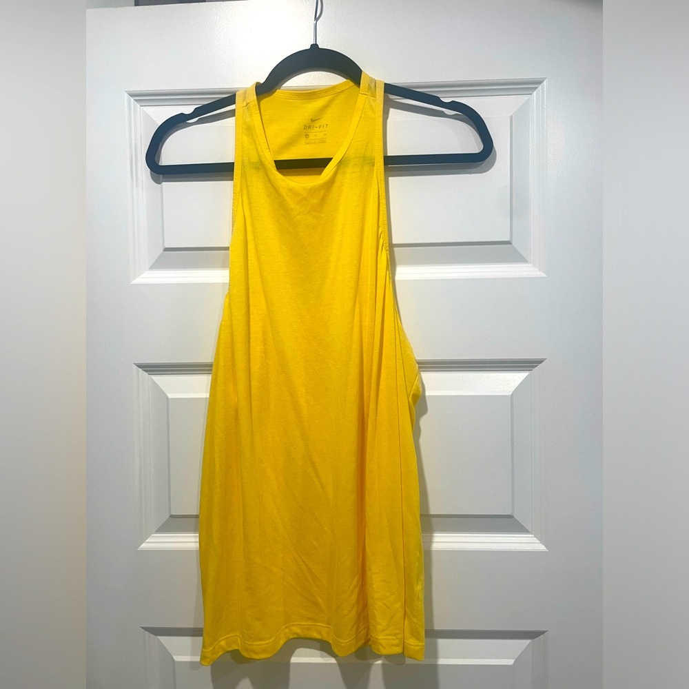 Nike yellow racer back tank. Dri fit Nike